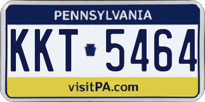 PA license plate KKT5464