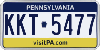 PA license plate KKT5477