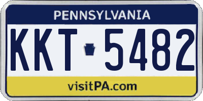 PA license plate KKT5482