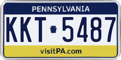 PA license plate KKT5487