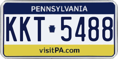 PA license plate KKT5488