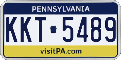 PA license plate KKT5489