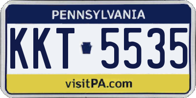 PA license plate KKT5535