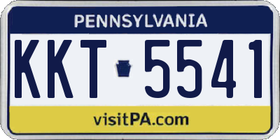 PA license plate KKT5541