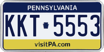 PA license plate KKT5553