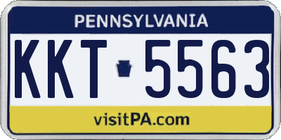 PA license plate KKT5563