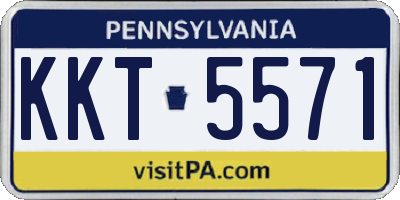 PA license plate KKT5571