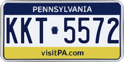 PA license plate KKT5572