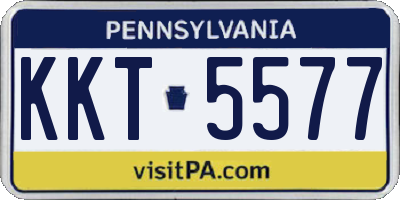 PA license plate KKT5577