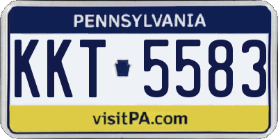 PA license plate KKT5583