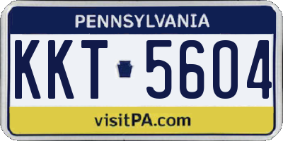 PA license plate KKT5604