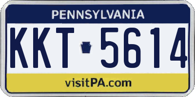 PA license plate KKT5614