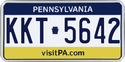 PA license plate KKT5642