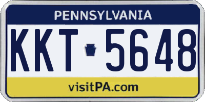 PA license plate KKT5648