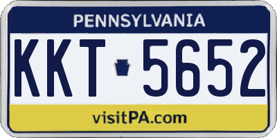 PA license plate KKT5652