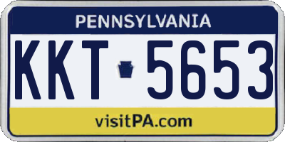 PA license plate KKT5653