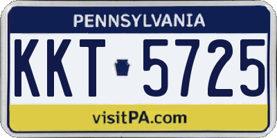 PA license plate KKT5725