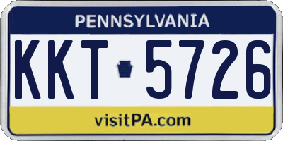 PA license plate KKT5726