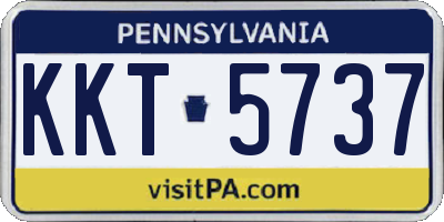 PA license plate KKT5737