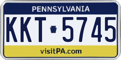 PA license plate KKT5745
