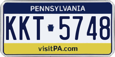 PA license plate KKT5748