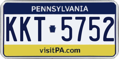 PA license plate KKT5752