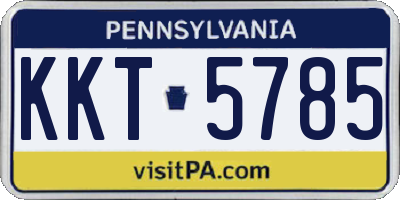 PA license plate KKT5785
