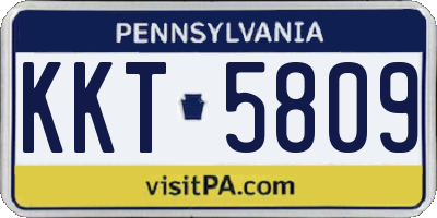PA license plate KKT5809