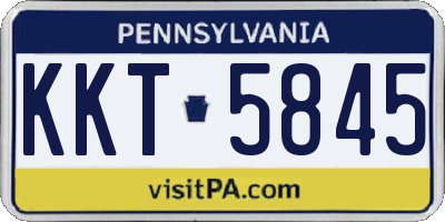 PA license plate KKT5845
