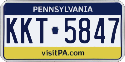PA license plate KKT5847
