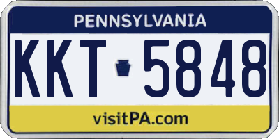PA license plate KKT5848