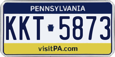 PA license plate KKT5873