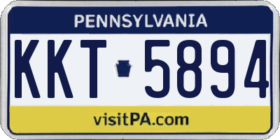 PA license plate KKT5894