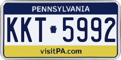 PA license plate KKT5992
