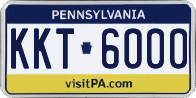 PA license plate KKT6000