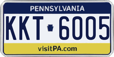 PA license plate KKT6005