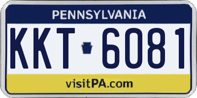 PA license plate KKT6081
