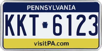 PA license plate KKT6123