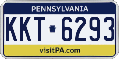 PA license plate KKT6293
