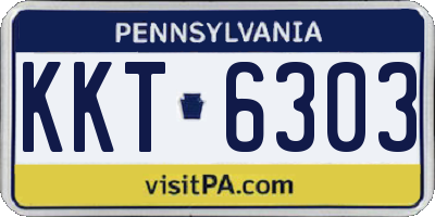 PA license plate KKT6303
