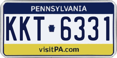 PA license plate KKT6331