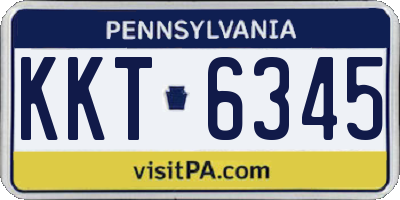 PA license plate KKT6345