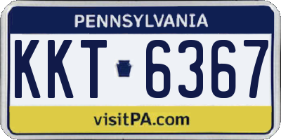 PA license plate KKT6367