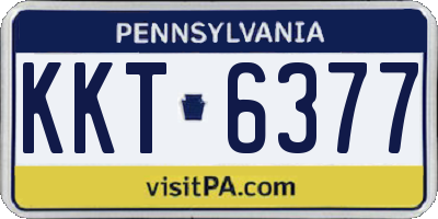 PA license plate KKT6377