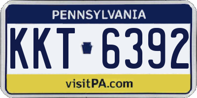 PA license plate KKT6392