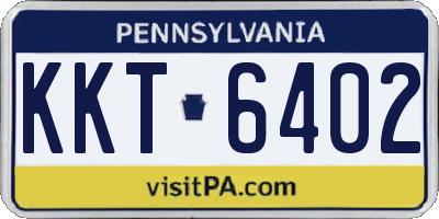 PA license plate KKT6402