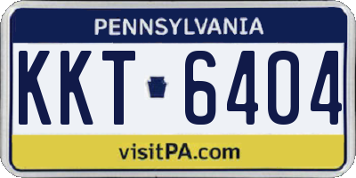 PA license plate KKT6404