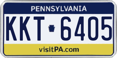 PA license plate KKT6405