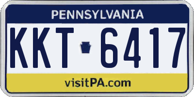PA license plate KKT6417