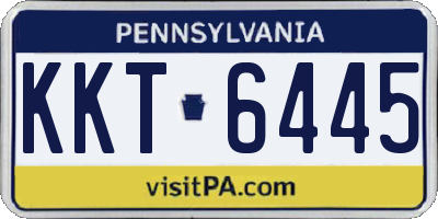 PA license plate KKT6445